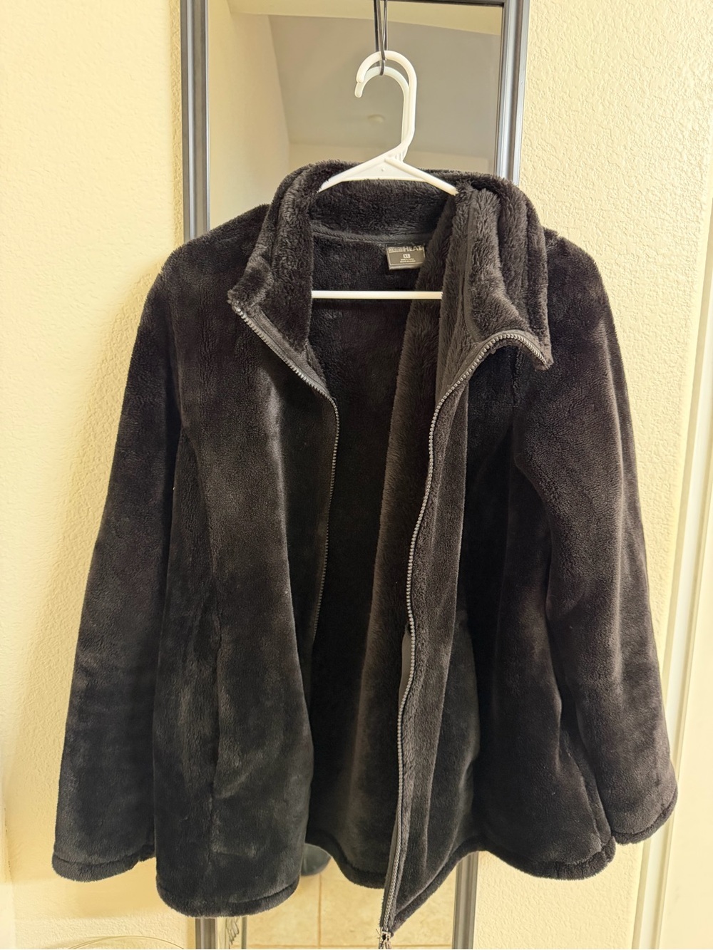 32 Degrees Plush Black Teddy Jacket